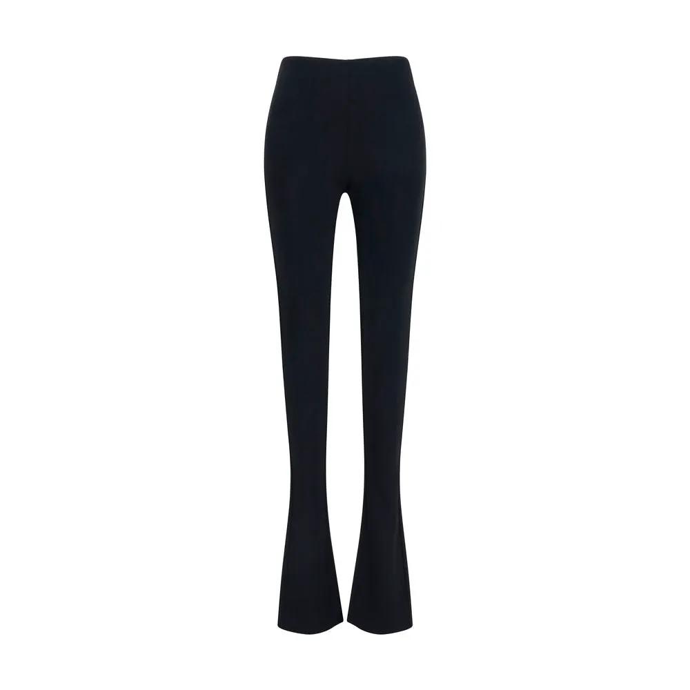 Pantalon évasé en viscose noir Gucci