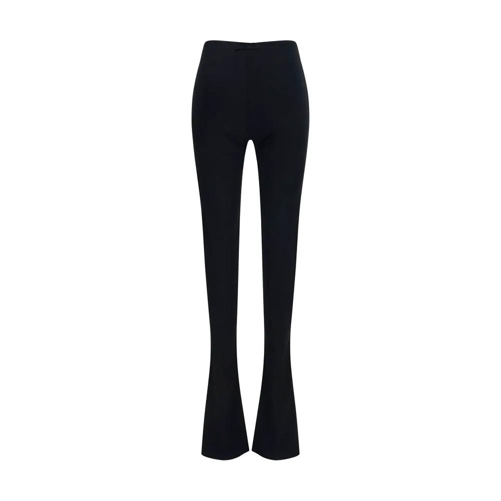 Pantalon évasé en viscose noir Gucci