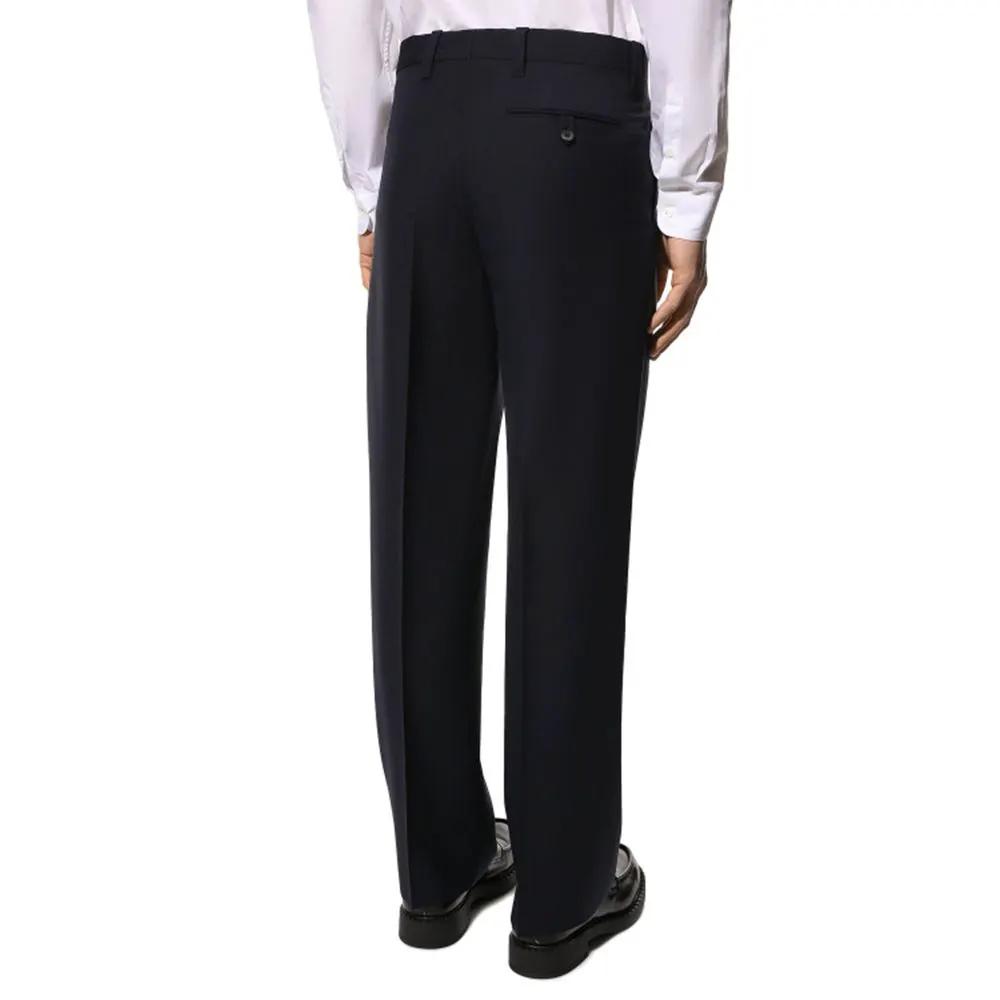 Pantalon de costume Prada en laine bleue