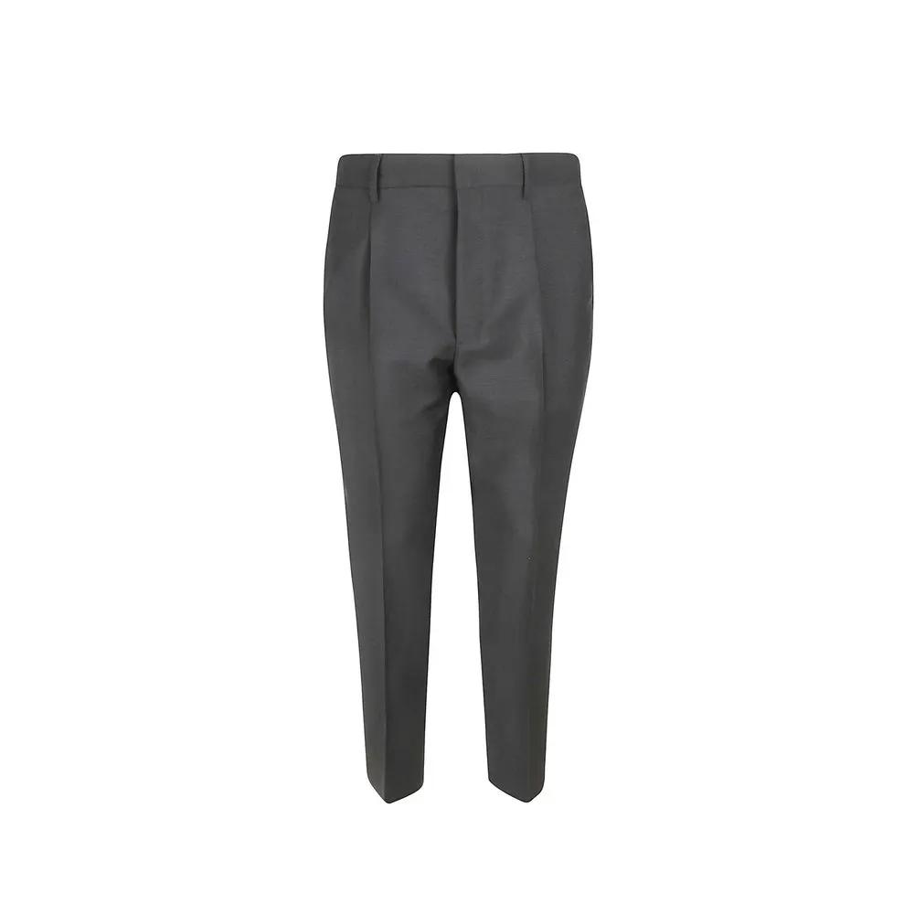Pantalon habillé en laine grise Prada