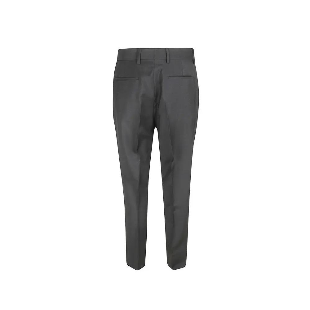 Pantalon habillé en laine grise Prada