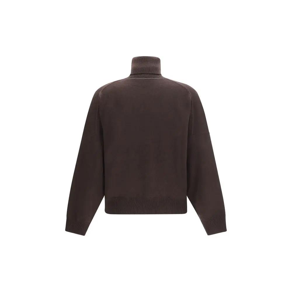 Col roulé en cachemire marron Brunello Cucinelli