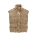 Brunello Cucinelli Gilet Sans Manches en Viscose Beige