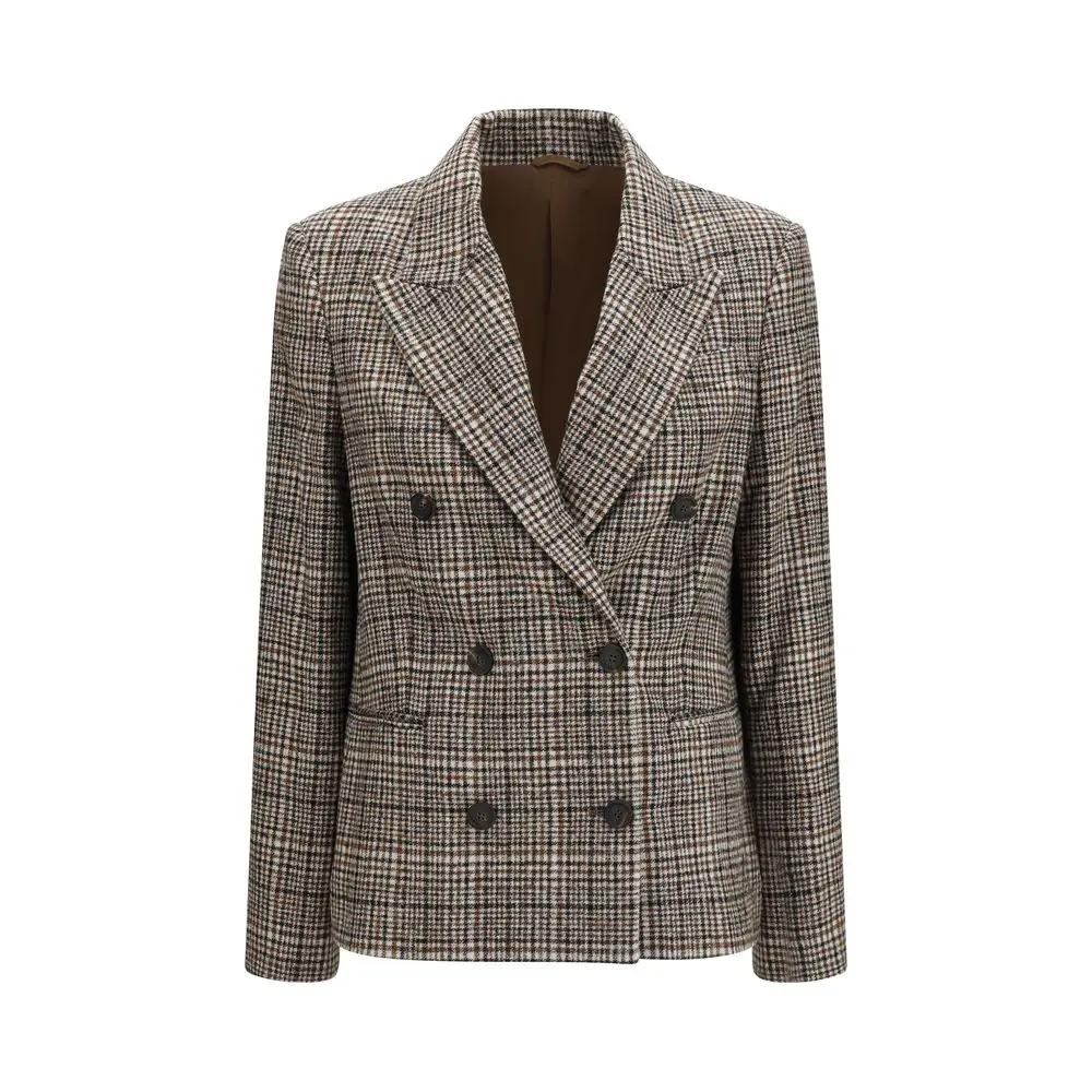 Veste en alpaga et vigogne multicolore Brunello Cucinelli