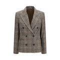 Veste en alpaga et vigogne multicolore Brunello Cucinelli