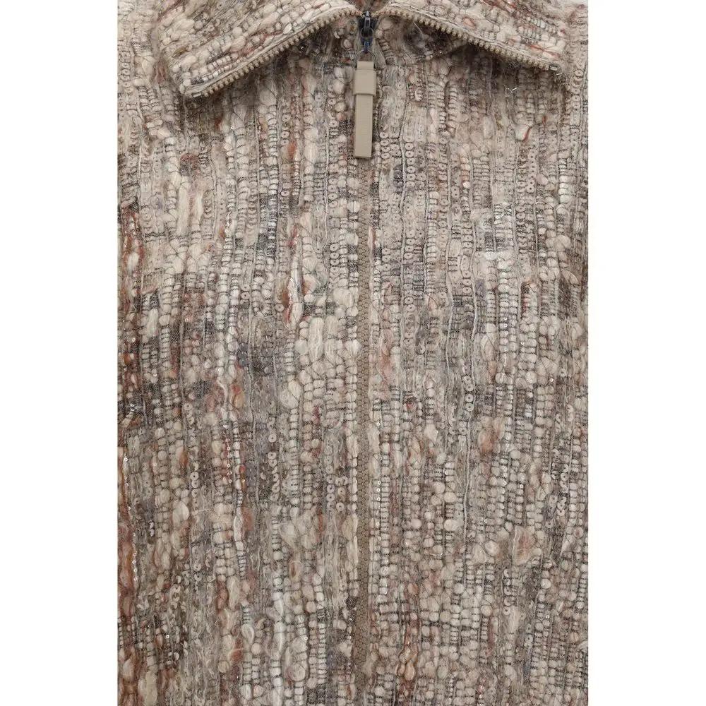 Cardigan Brunello Cucinelli en mohair beige