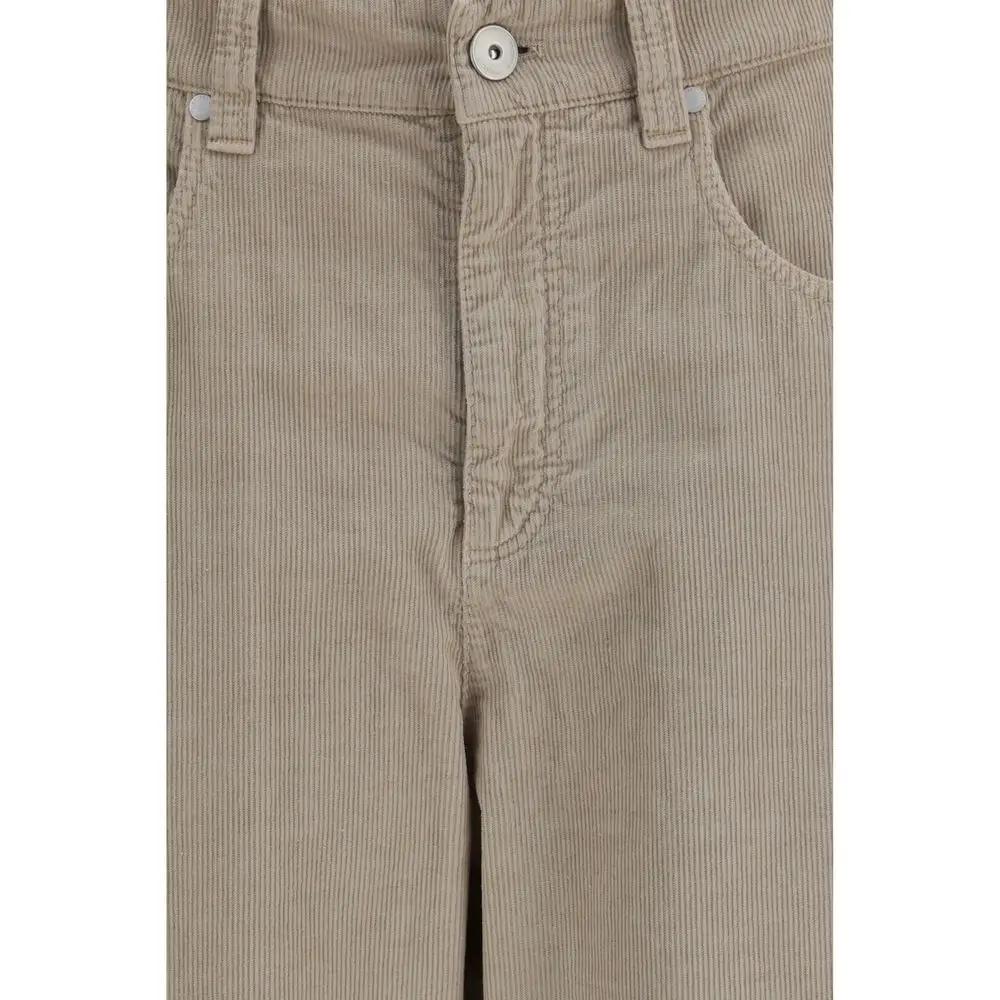 Brunello Cucinelli Pantalon décontracté en coton beige