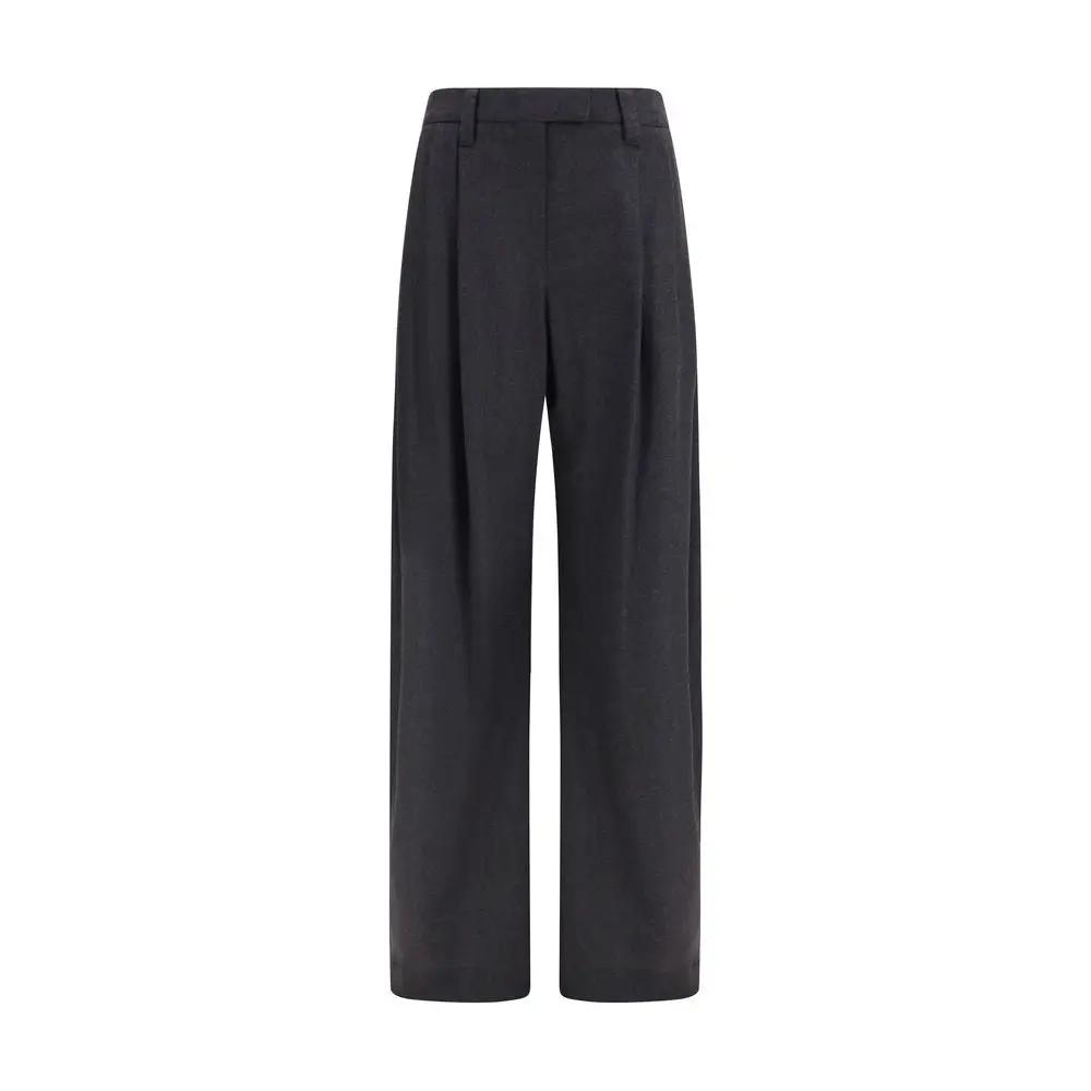 Brunello Cucinelli Gray Wool Oves Aries Dress Pants