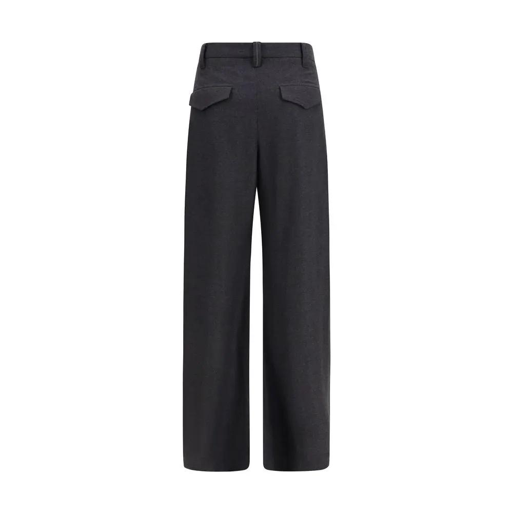Brunello Cucinelli Gray Wool Oves Aries Dress Pants