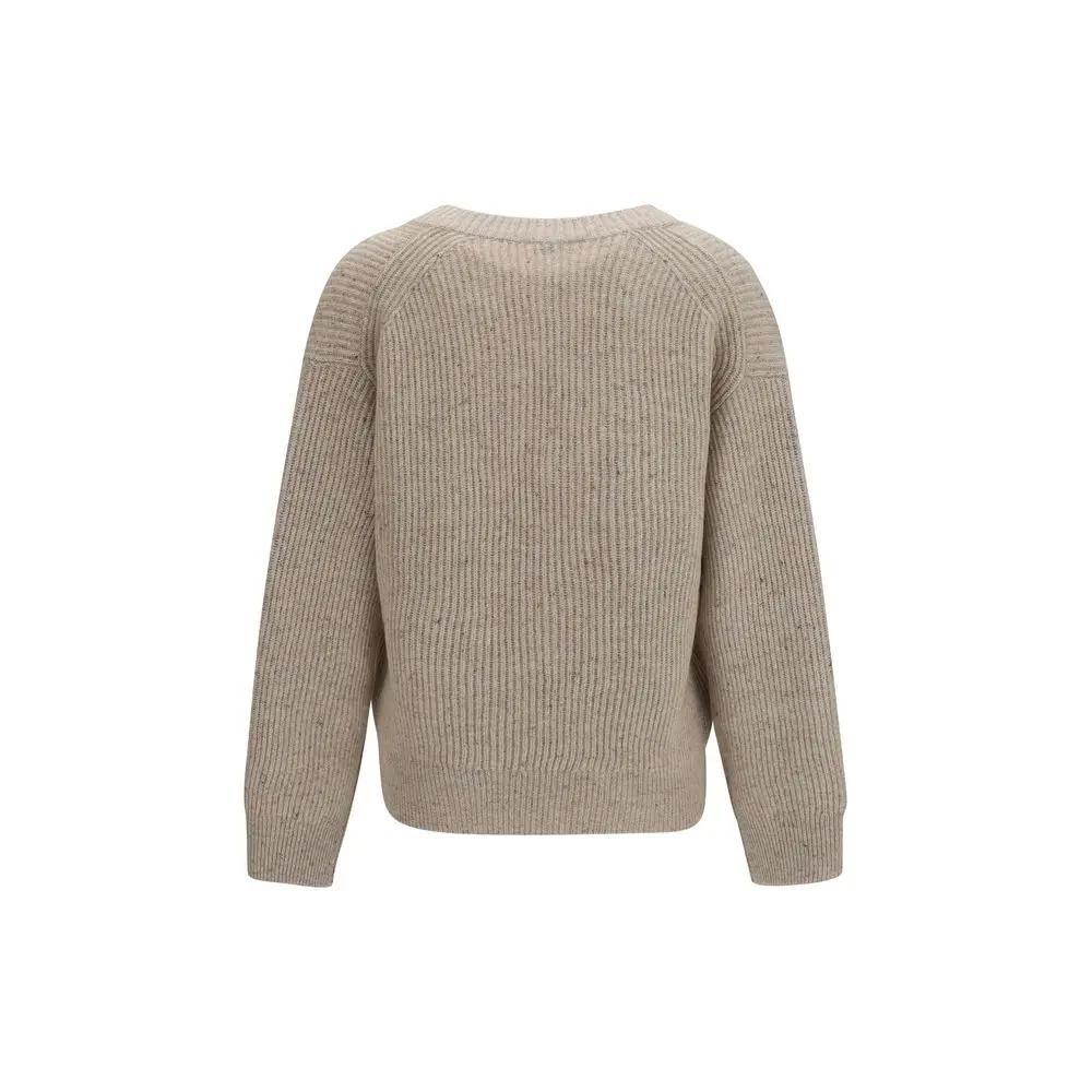 Brunello Cucinelli Sweat-shirt en cachemire beige