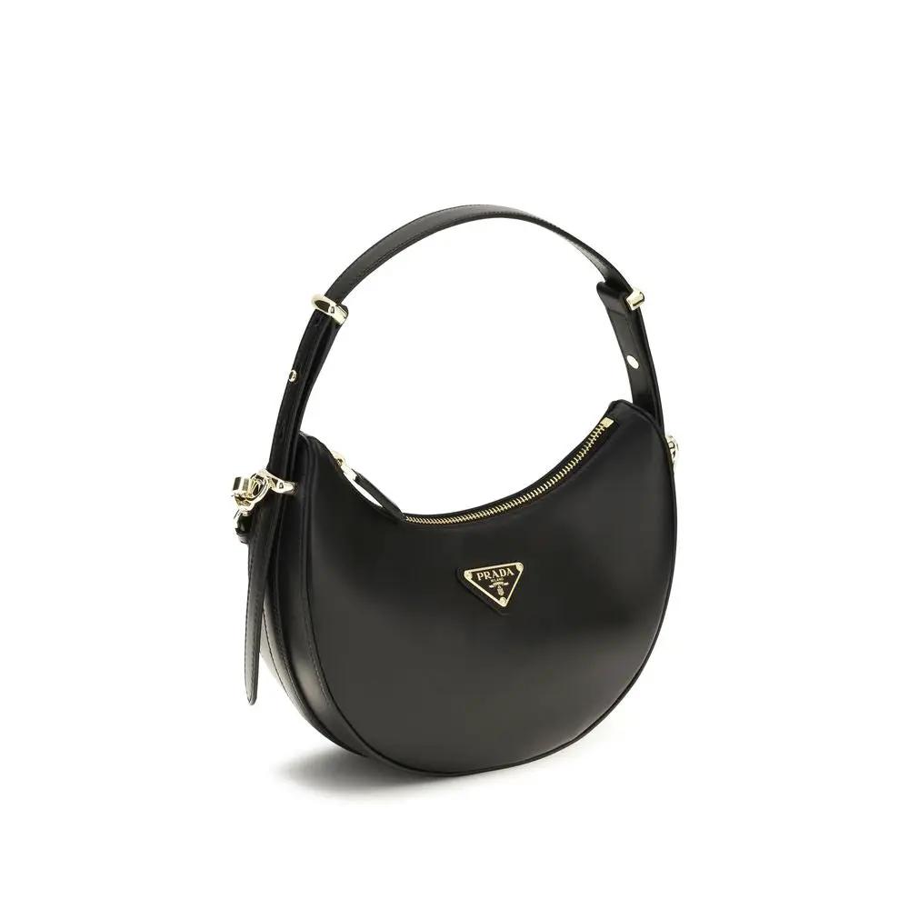Prada Black Calf Leather Bos Taurus Backet Bag