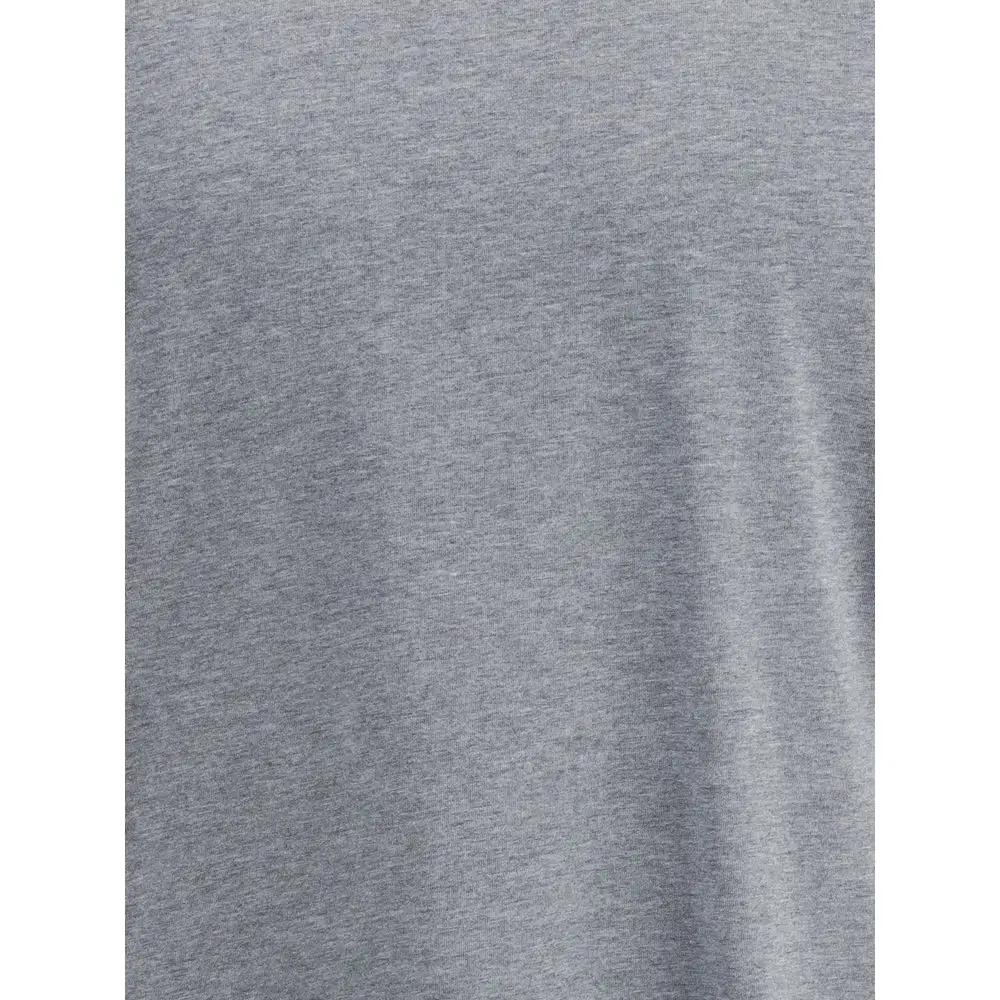 T-shirt en coton gris Brunello Cucinelli