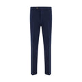 Pantalon décontracté en coton bleu Brunello Cucinelli