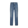 Jean droit en coton bleu Brunello Cucinelli