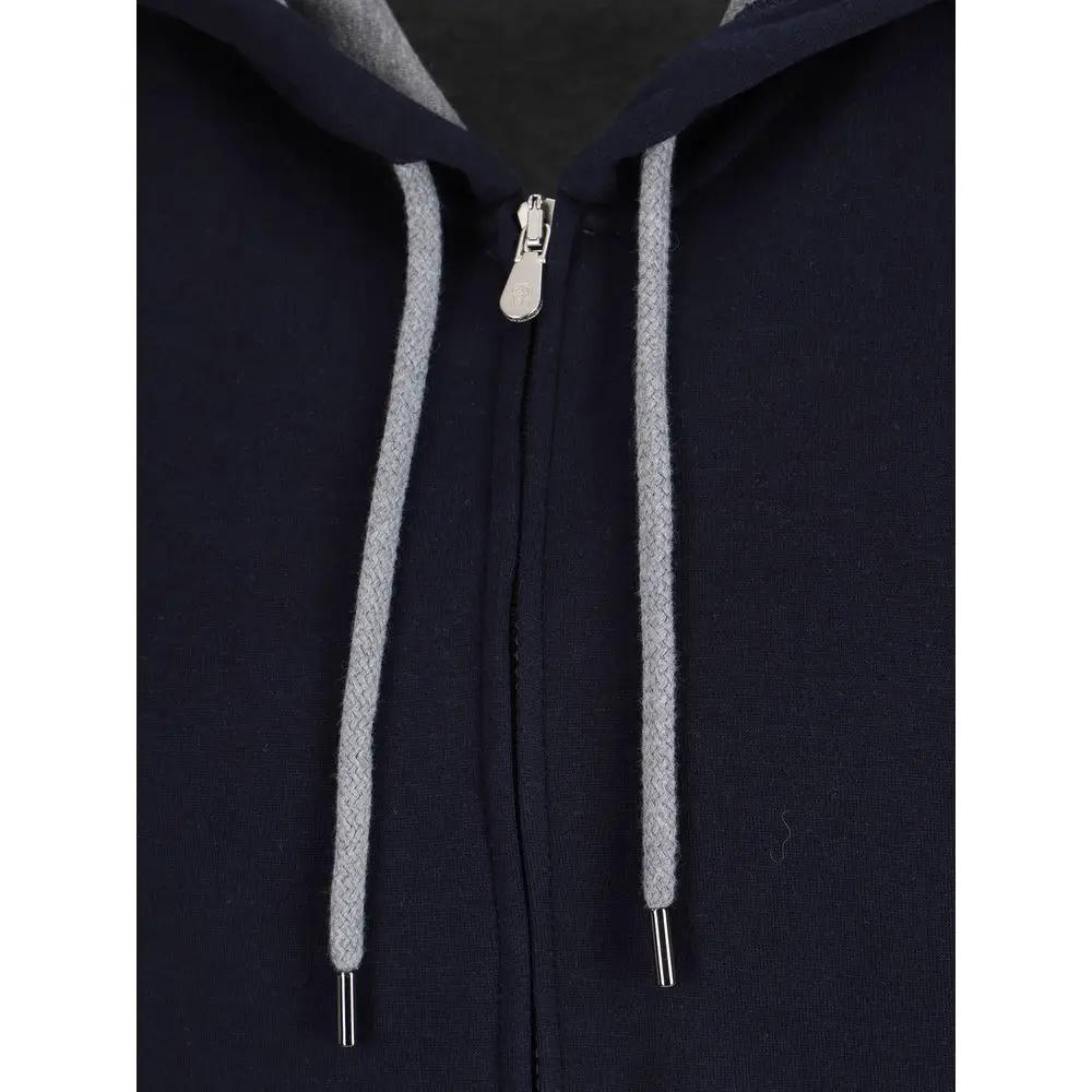 Brunello Cucinelli Blue Cotton Sweatshirt