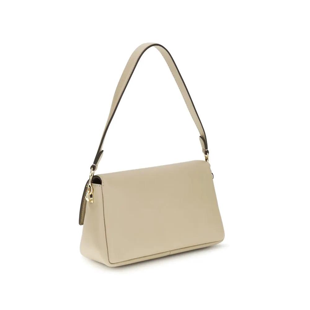 Sac bandoulière Bos Taurus en cuir de veau beige Tory Burch