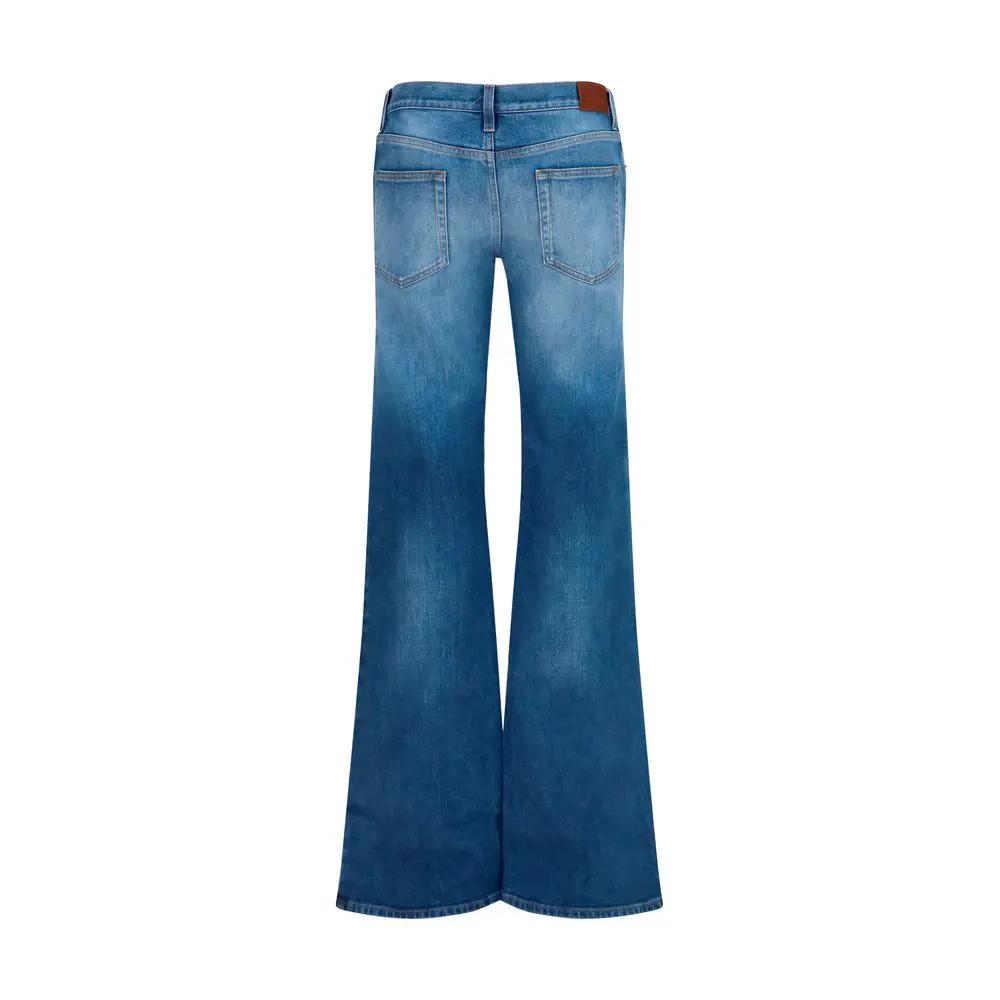 Jean évasé en coton bleu Gucci
