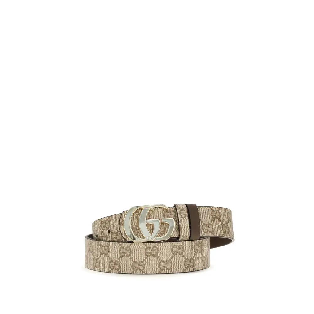 Ceinture Gucci Bos Taurus Regular en cuir de veau beige