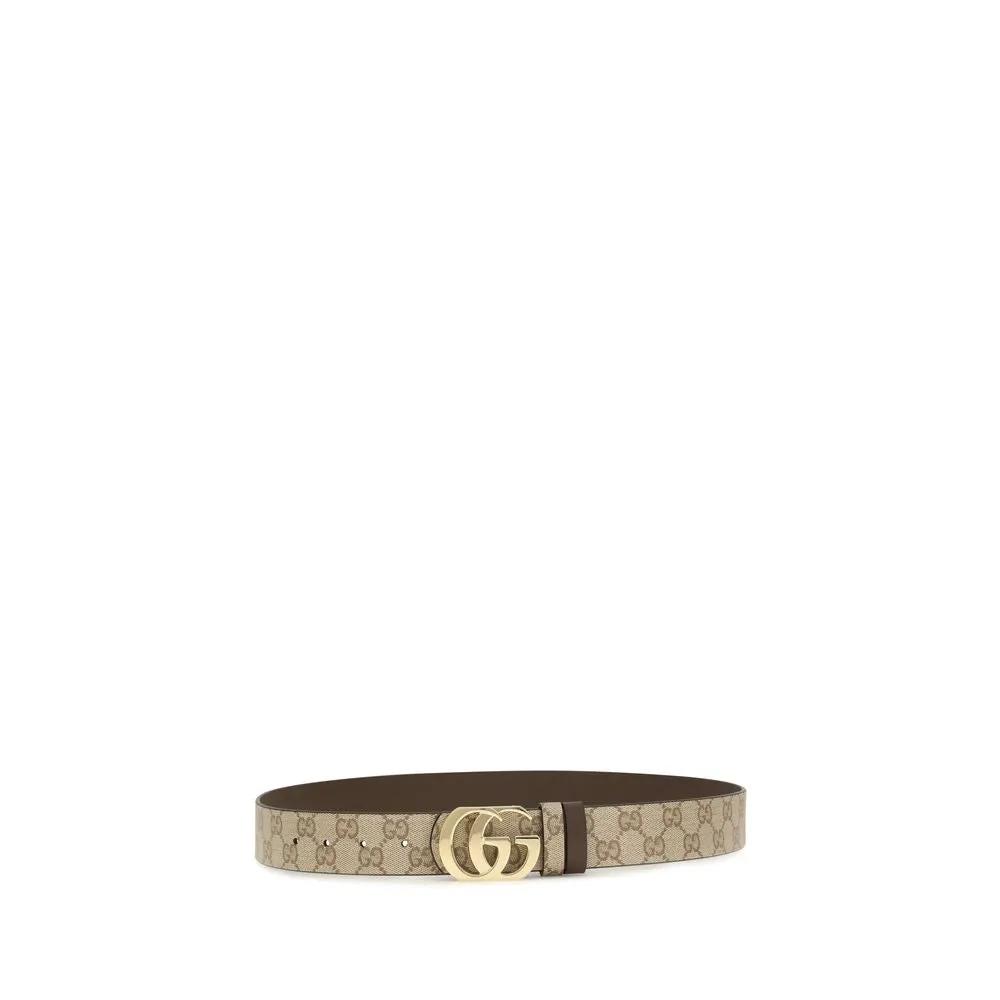 Ceinture Gucci Bos Taurus Regular en cuir de veau beige