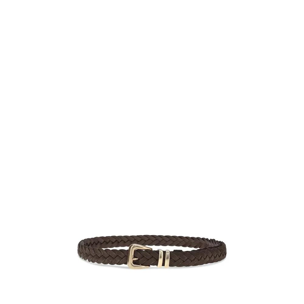 Ceinture Brunello Cucinelli Bos Taurus Regular en cuir de veau marron