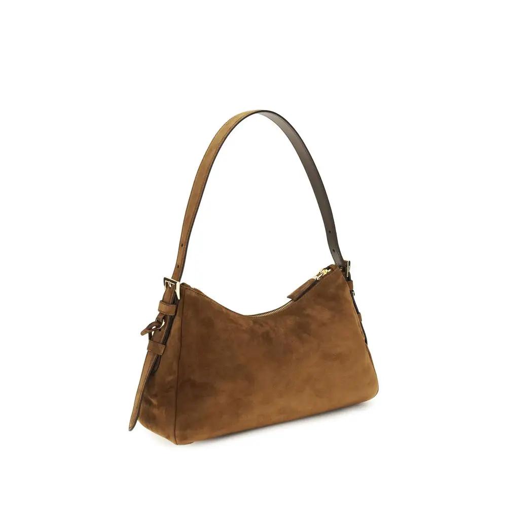 Sac à bandoulière Prada en cuir de veau marron Bos Taurus