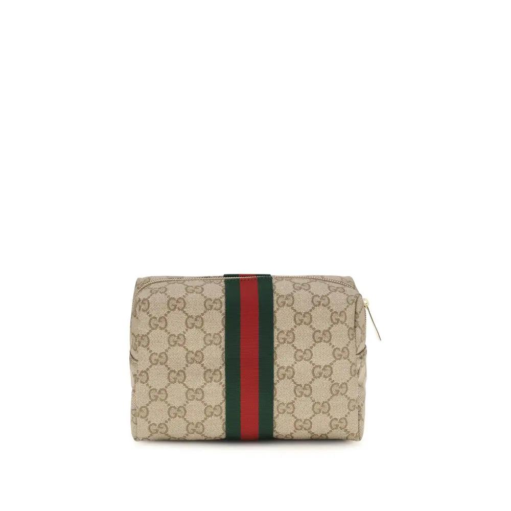 Portefeuille Gucci en toile beige