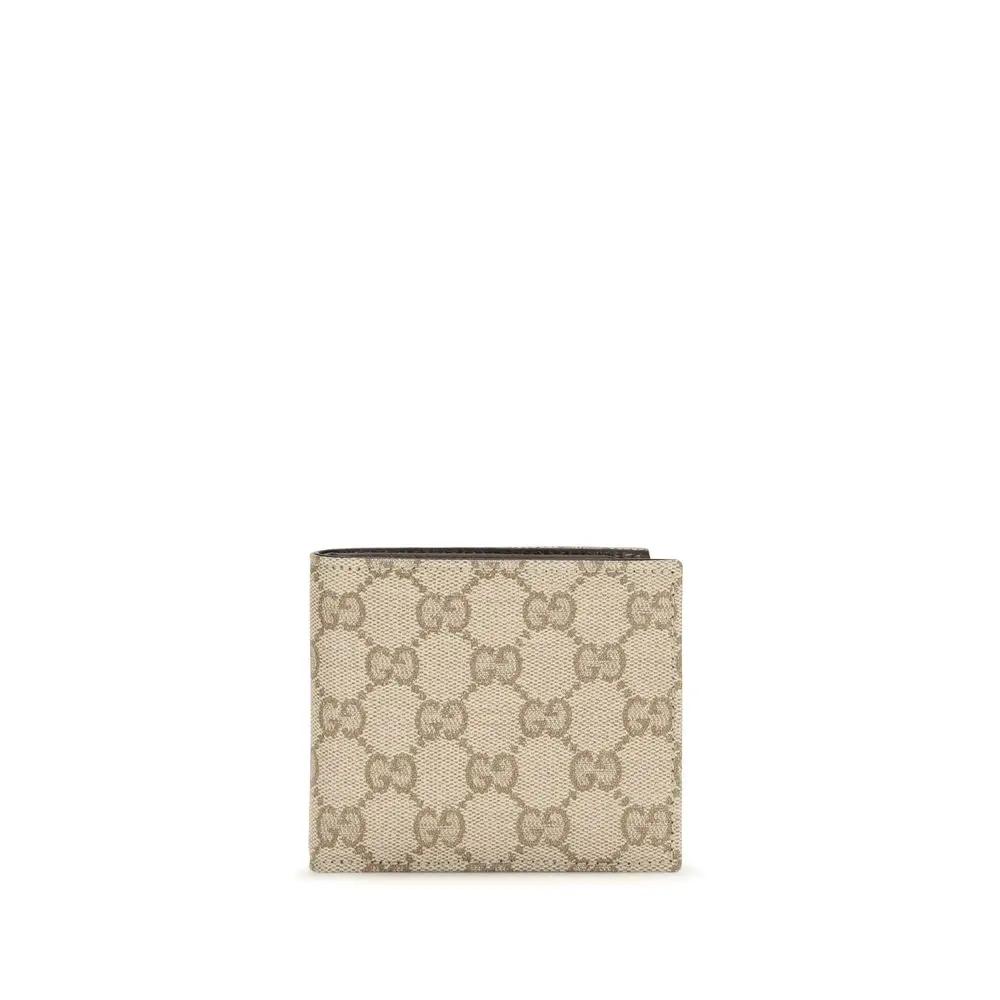 Portefeuille Gucci en toile beige