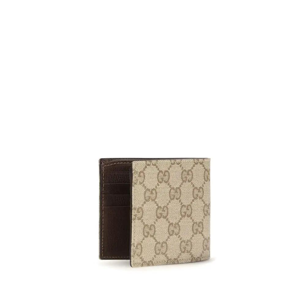 Portefeuille Gucci en toile beige