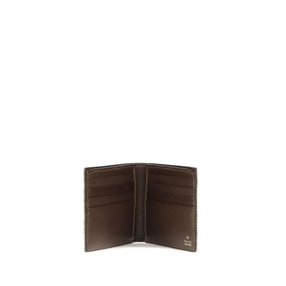 Portefeuille Gucci en toile beige
