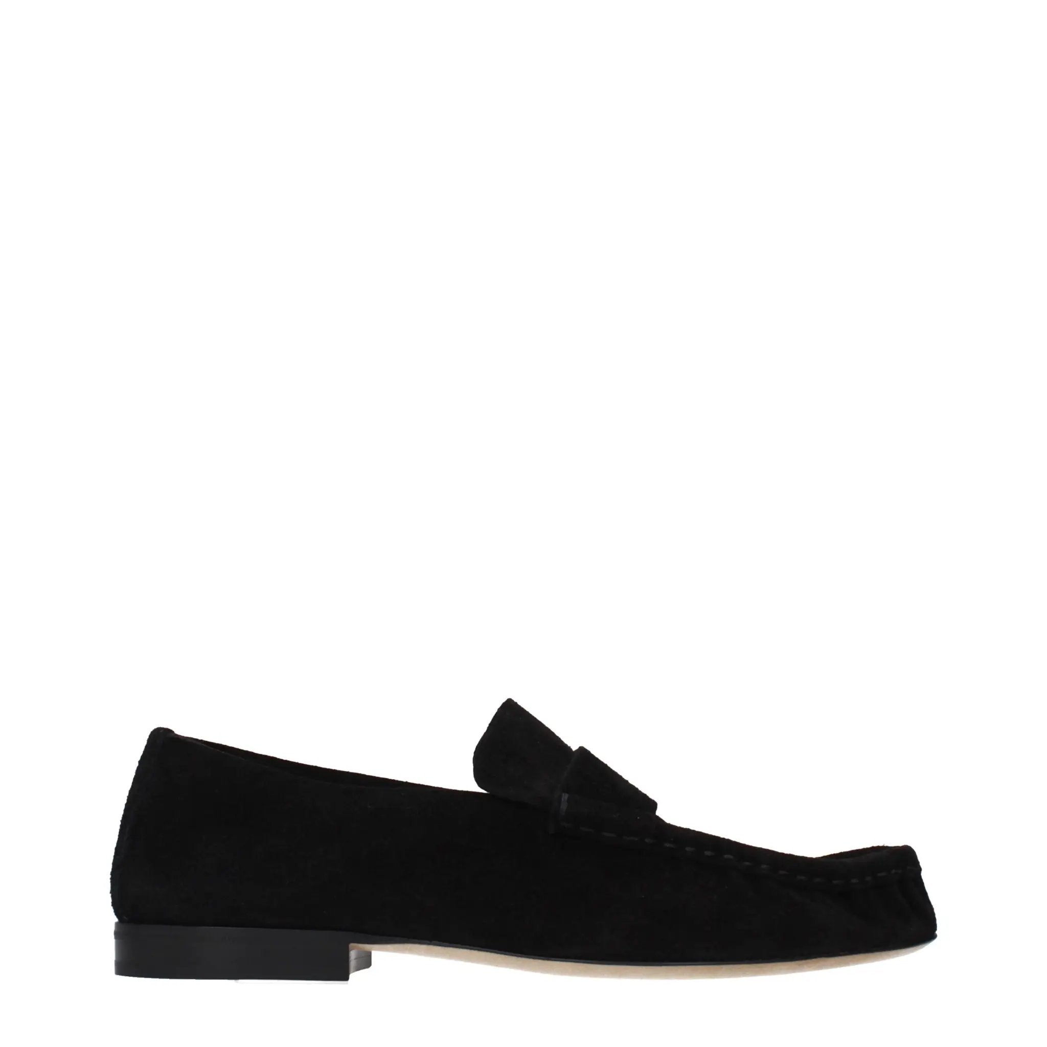 Mocassins à enfiler The Row en cuir noir