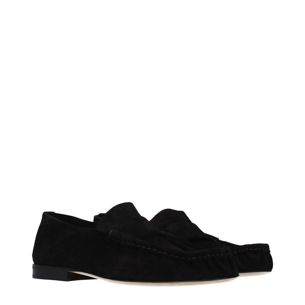 Mocassins à enfiler The Row en cuir noir