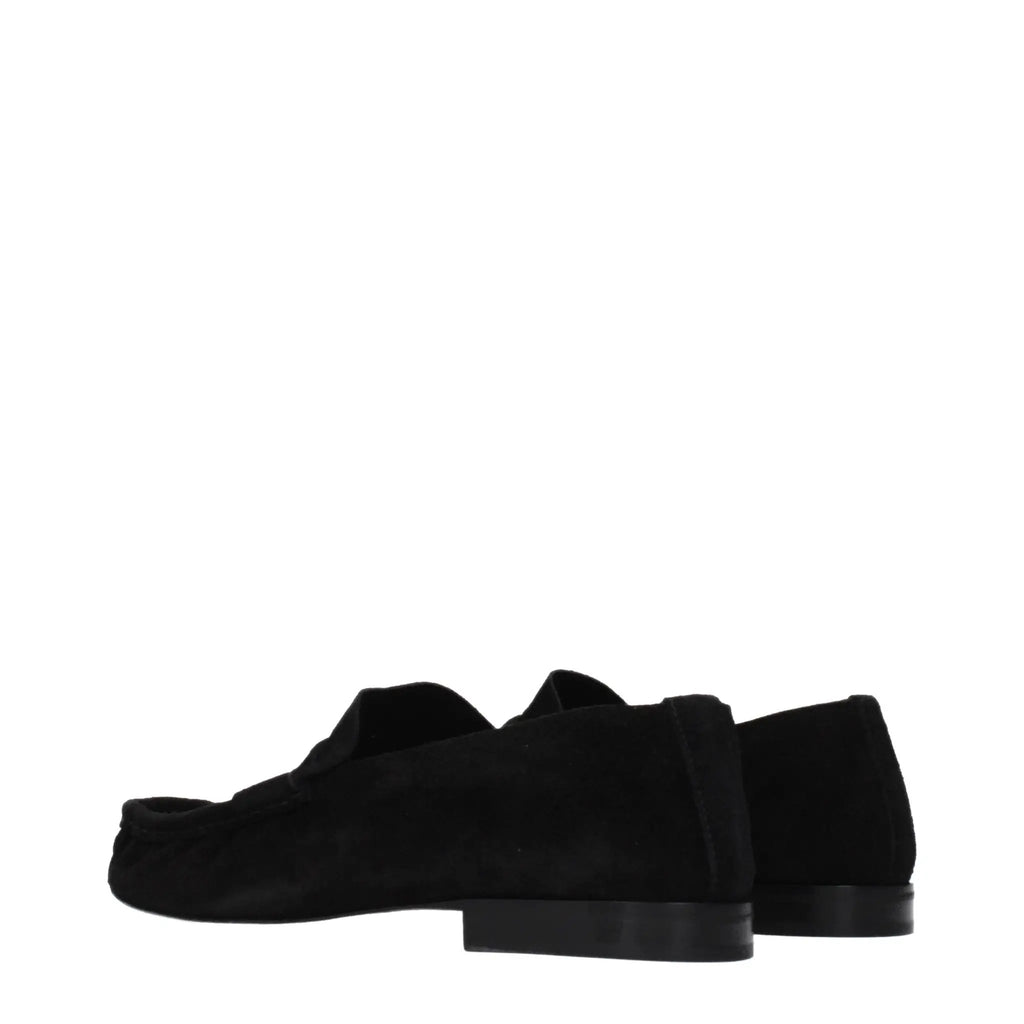 Mocassins à enfiler The Row en cuir noir