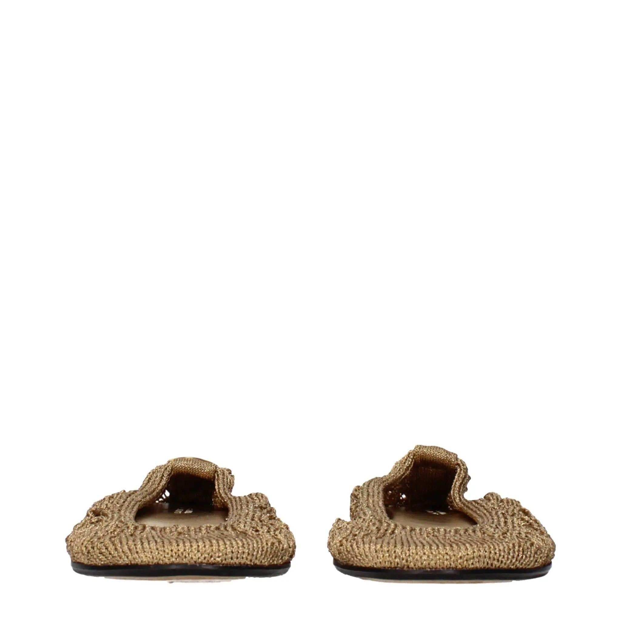Ballerines en tissu doré Isabel Marant