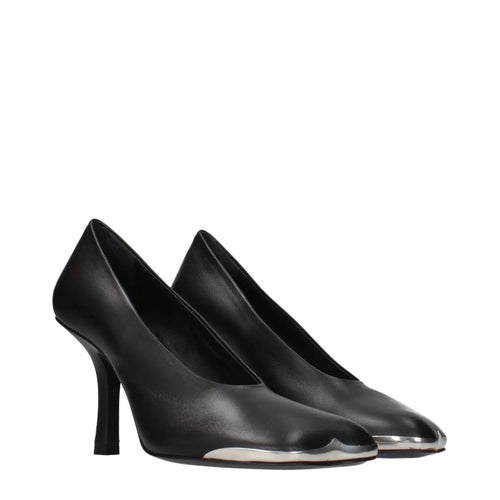 Burberry Black Leather High Heel Pumps
