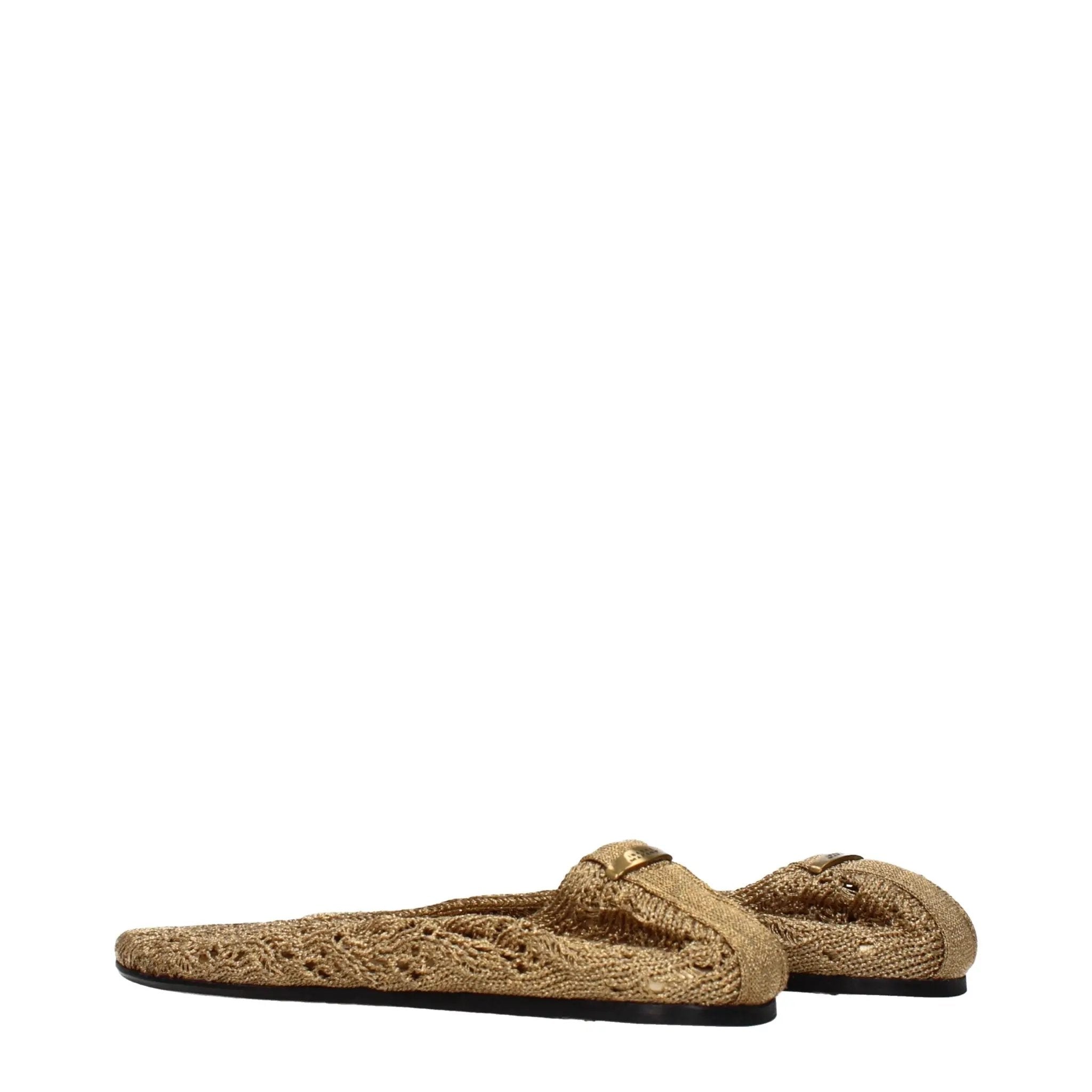 Ballerines en tissu doré Isabel Marant