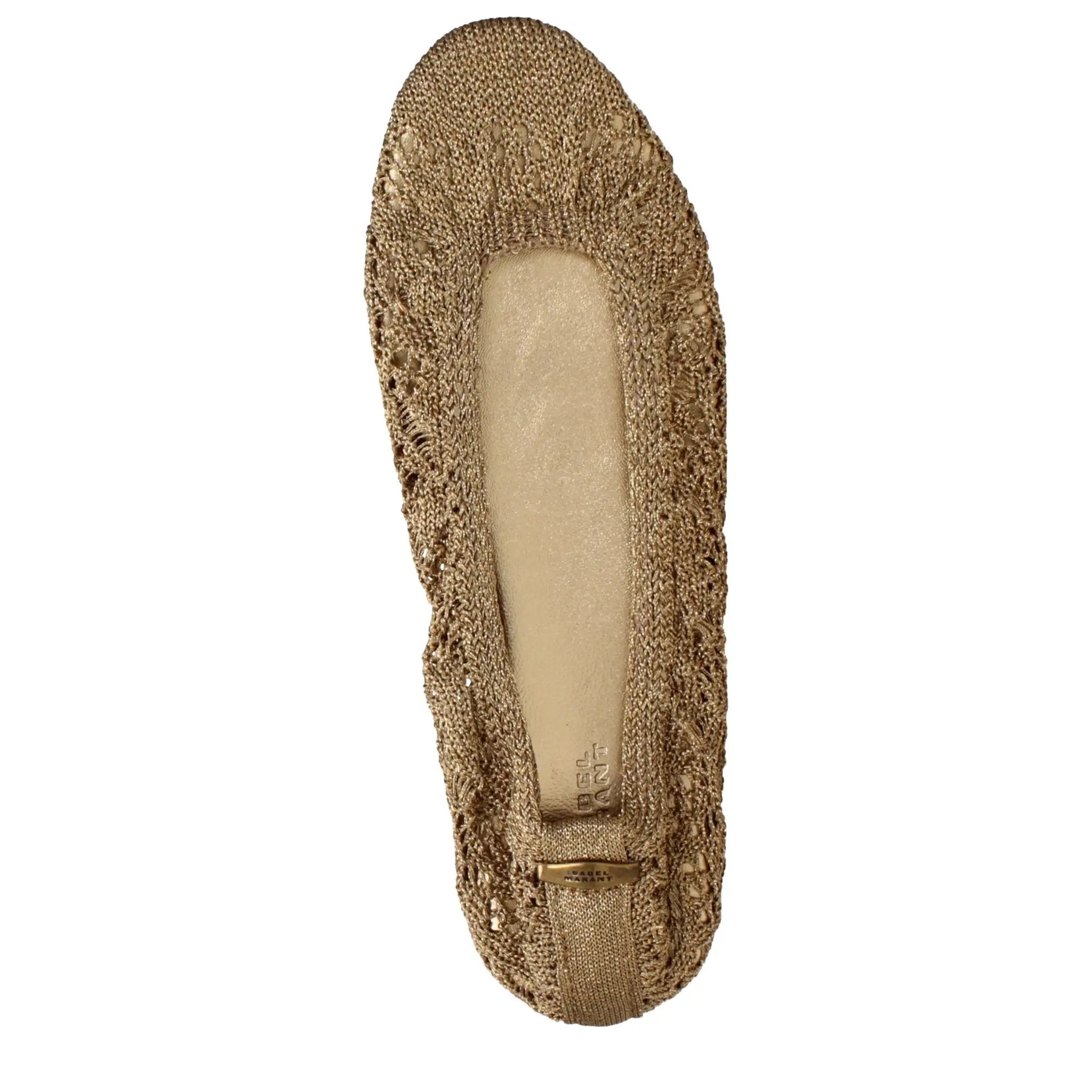 Ballerines en tissu doré Isabel Marant