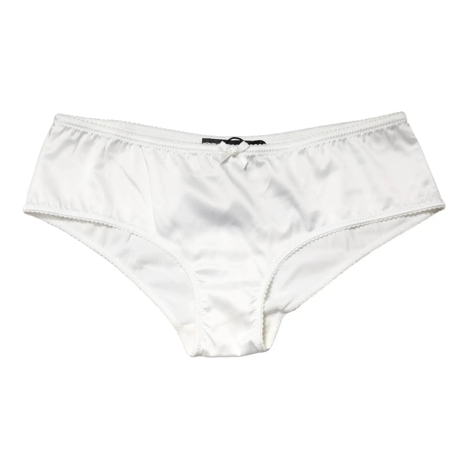 Culotte taille moyenne en soie stretch blanche Dolce & Gabbana