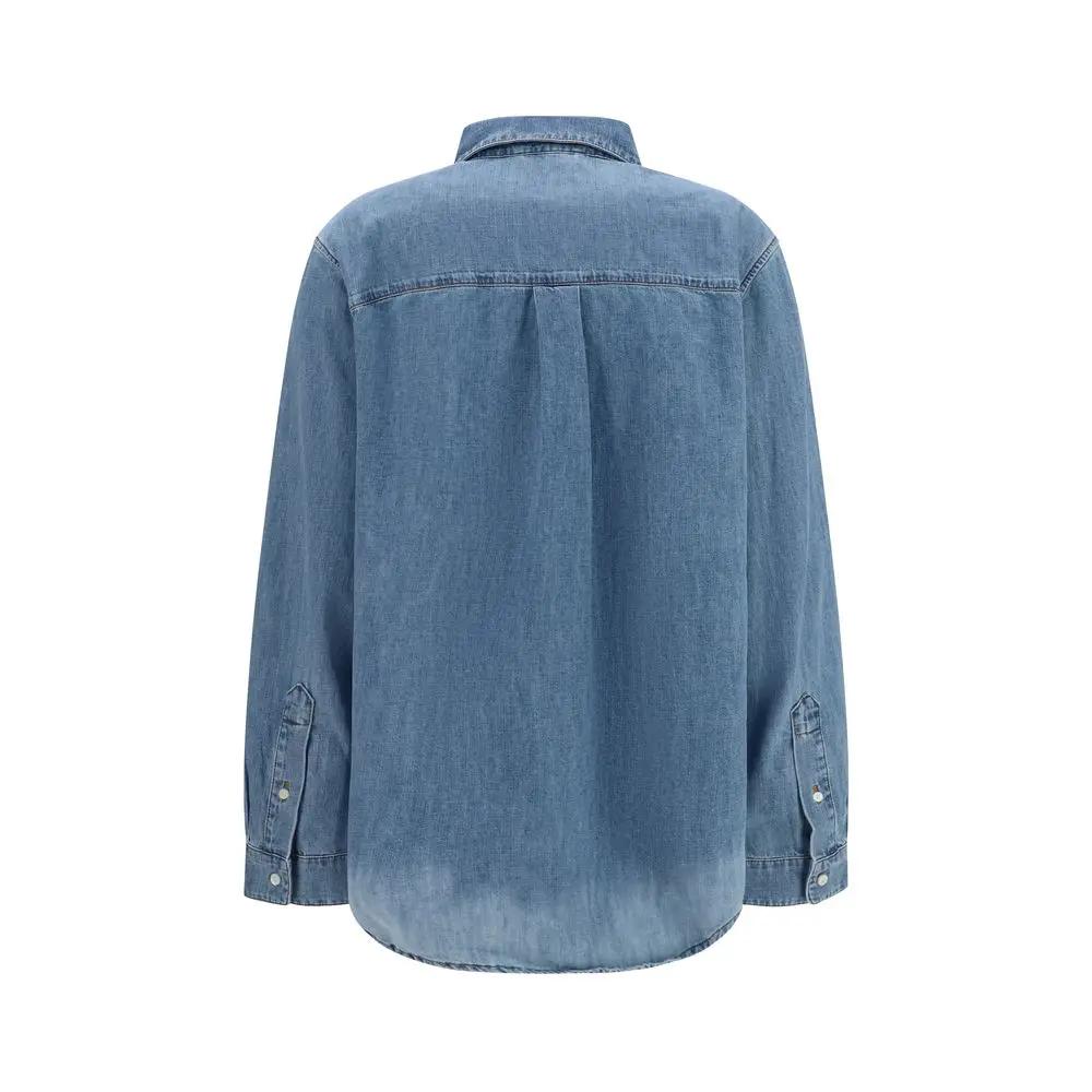Chemise en jean Miu Miu bleue