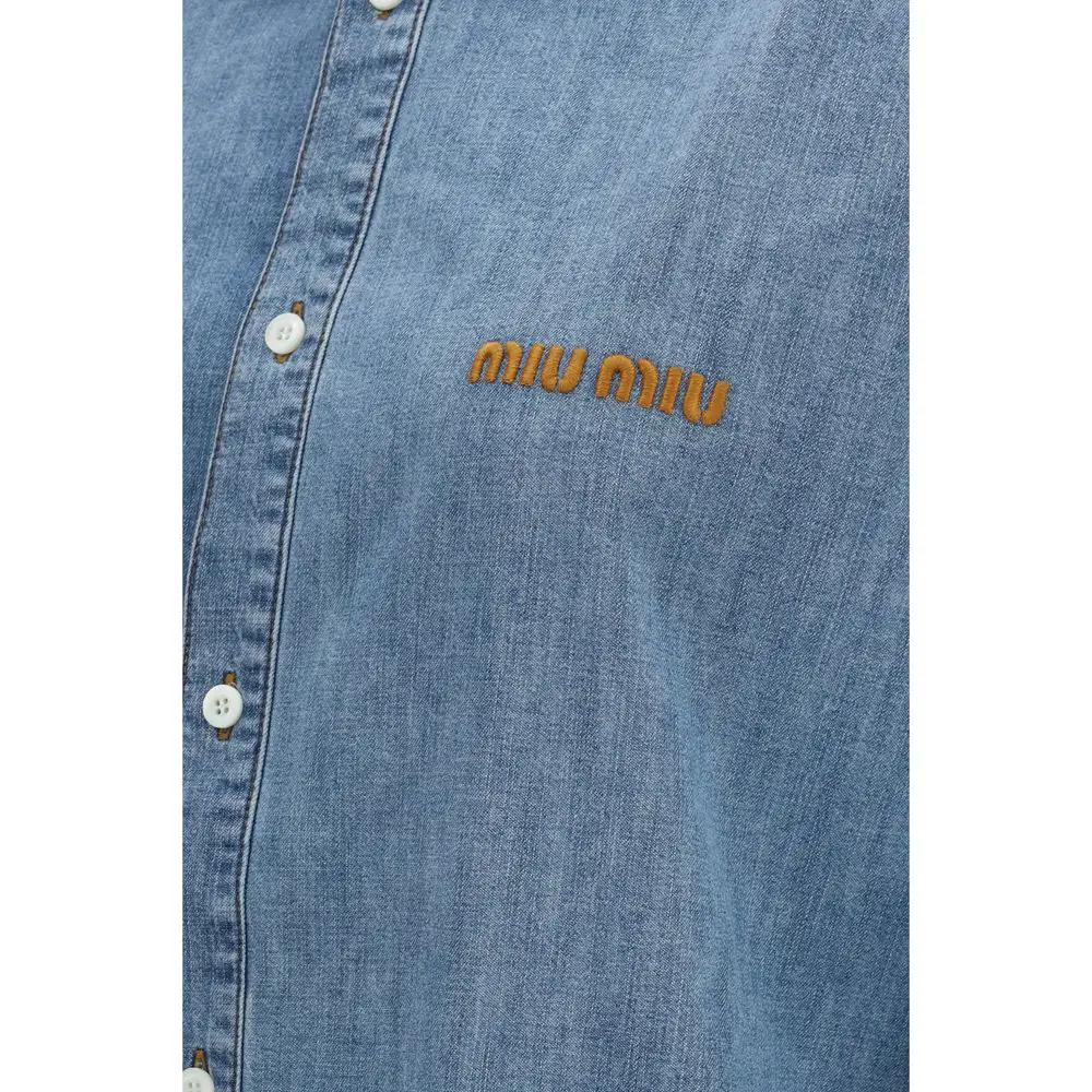 Chemise en jean Miu Miu bleue
