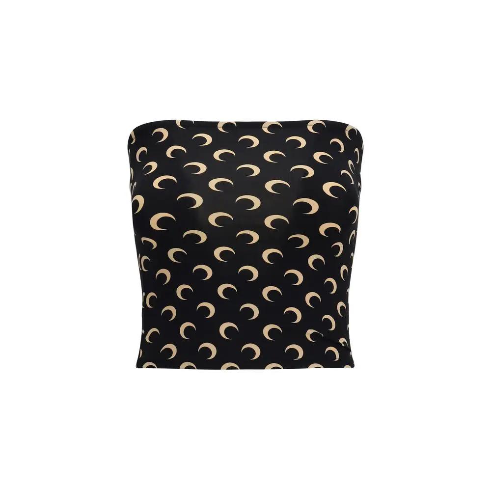 Marine Serre Black Polyamide Sleeveles T-Shirt