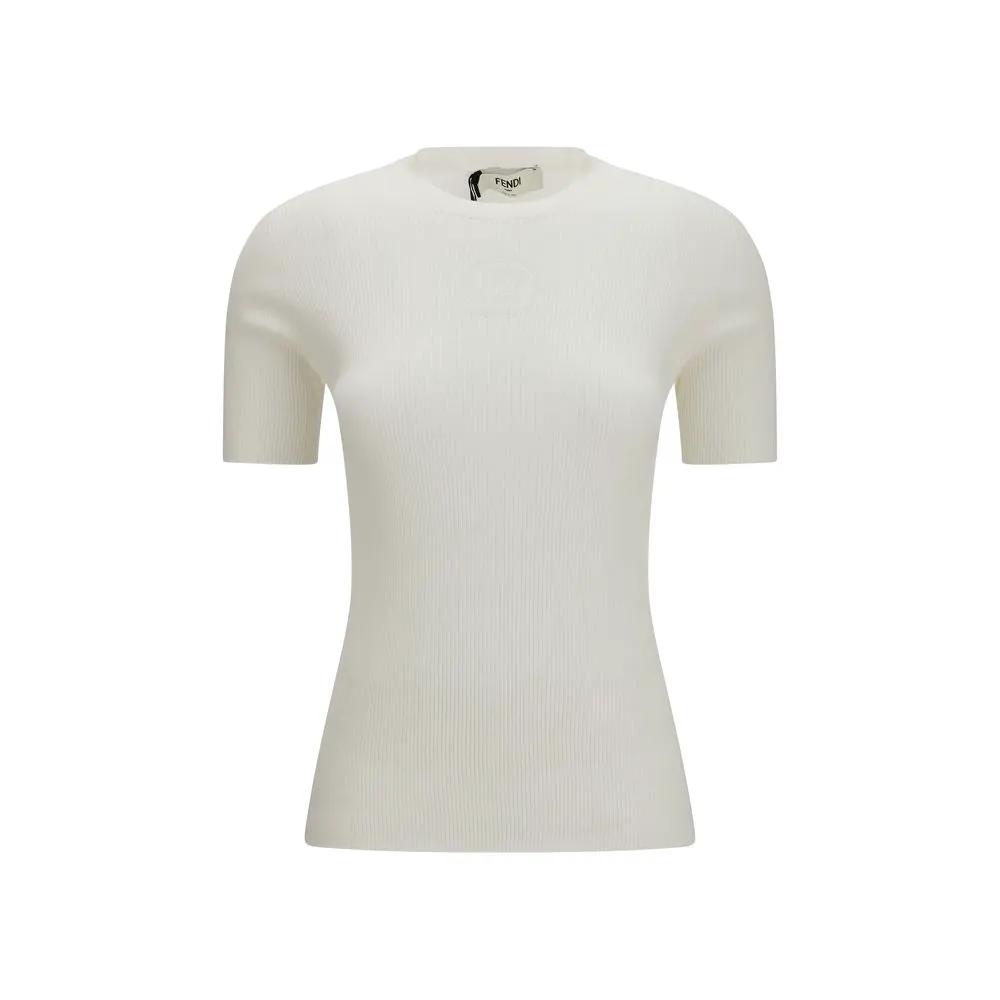 Fendi White Cotton Sweatshirt
