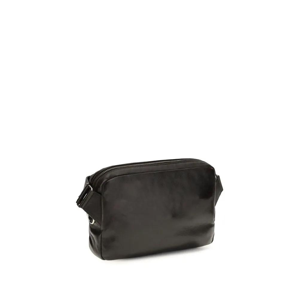 Prada Brown Calf Leather Bos Taurus Shoulder Bag