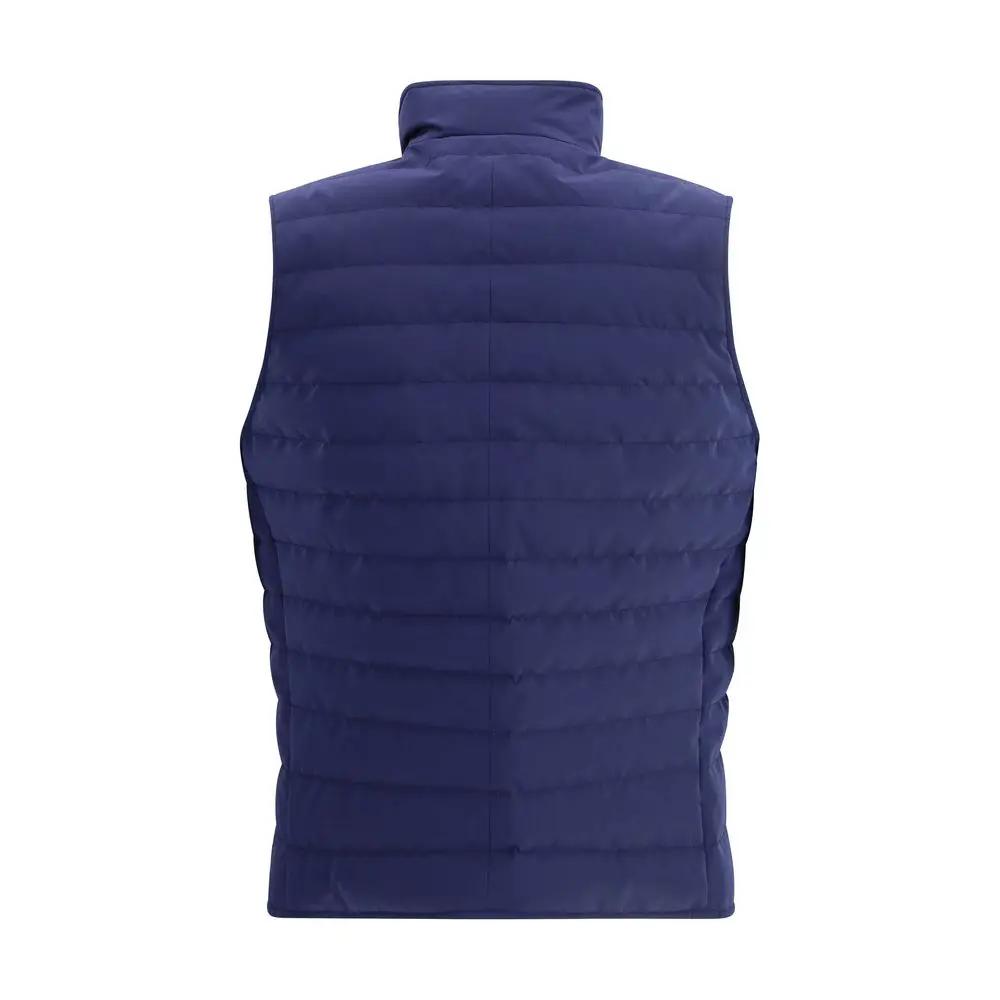 Veste sans manches Brunello Cucinelli en polyester bleu