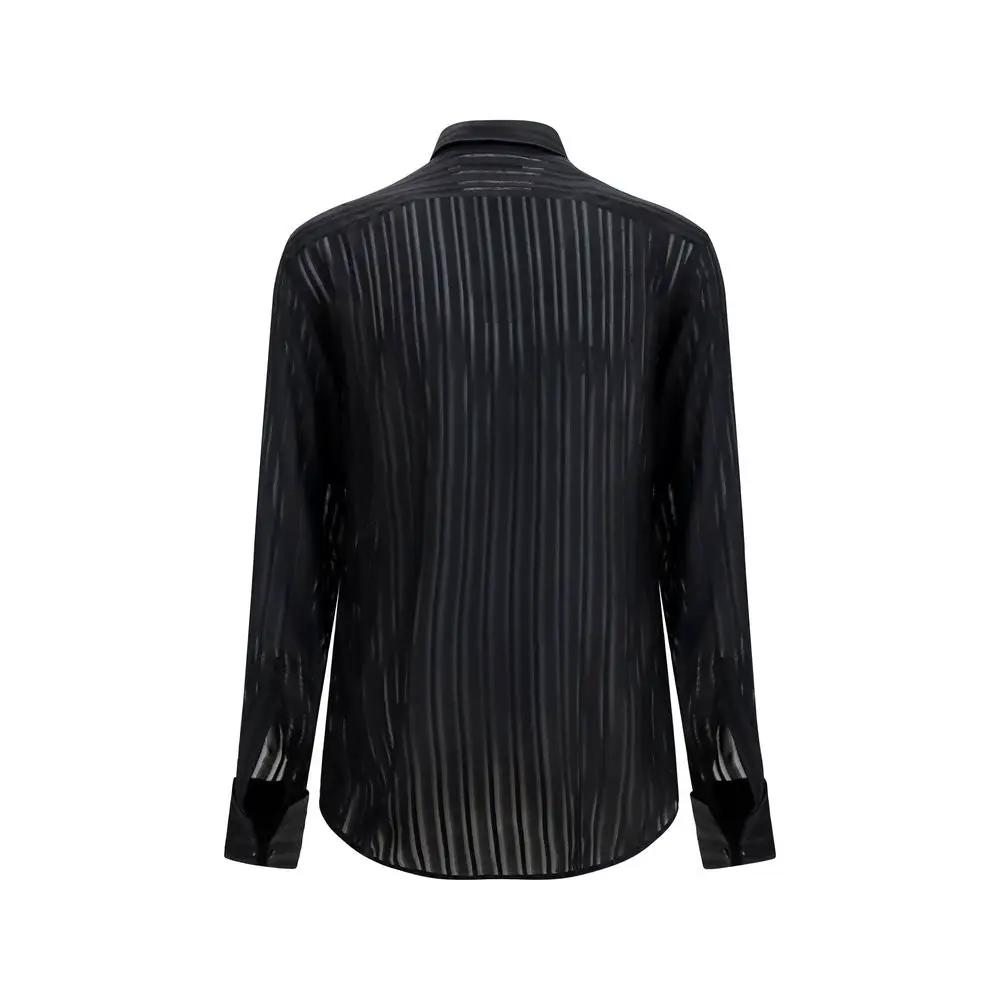 Gucci Black Silk Dress Shirt
