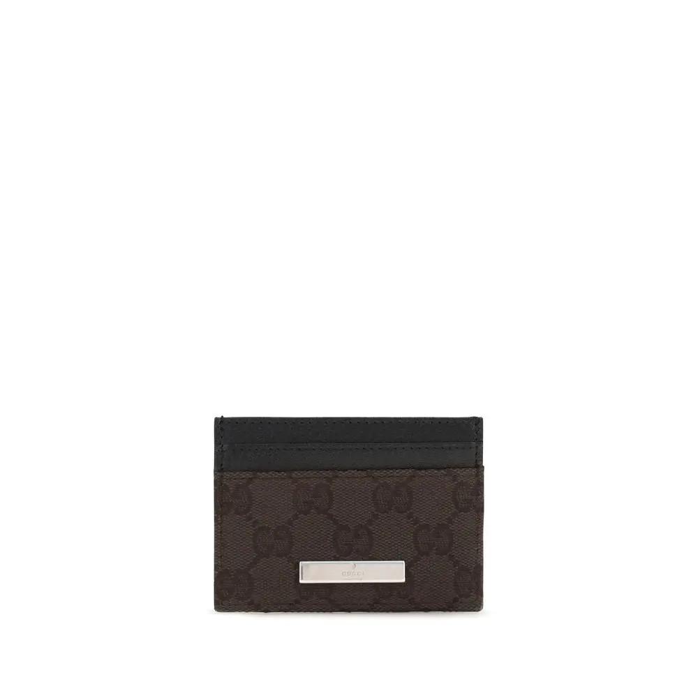 Portefeuille Gucci en tissu marron