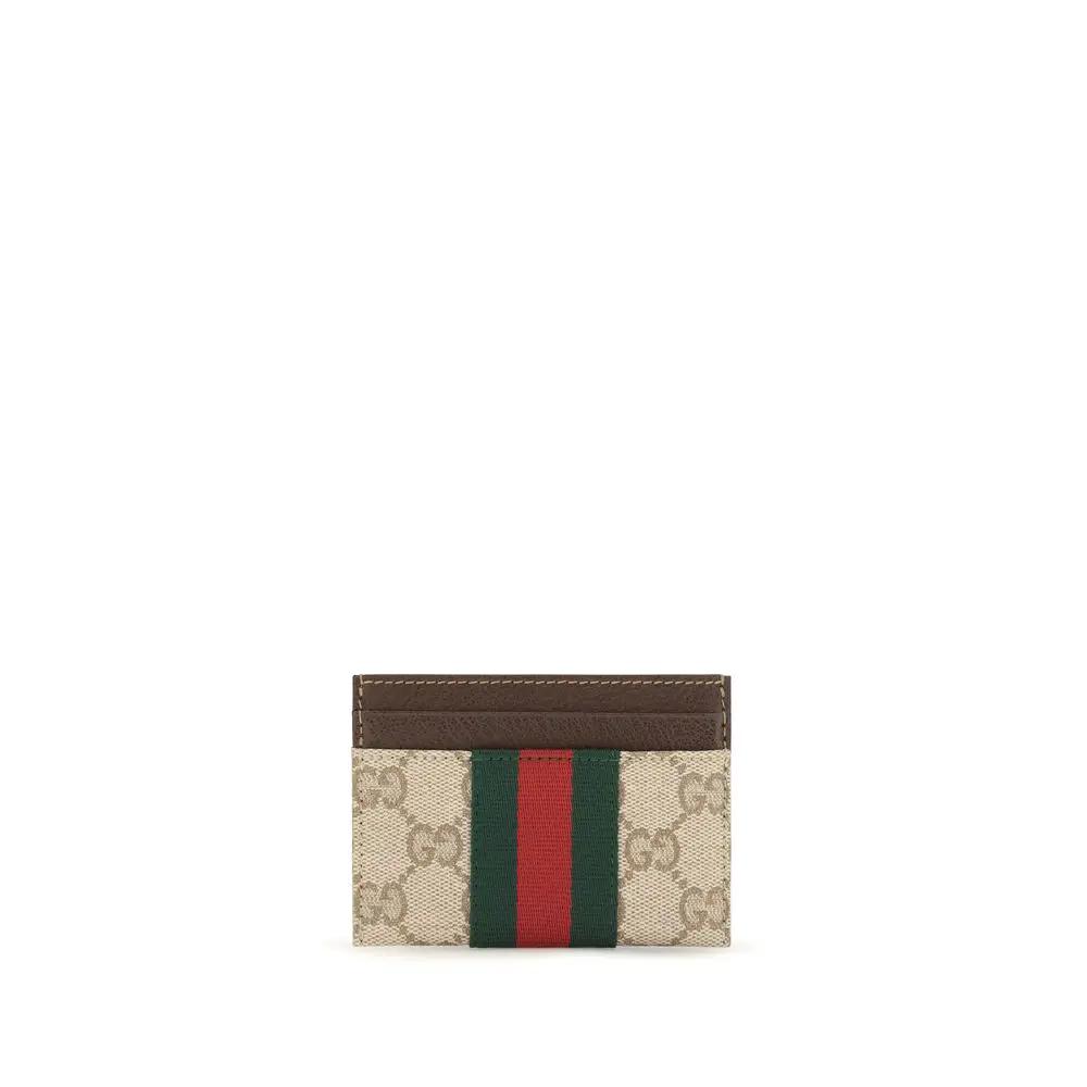 Portefeuille Gucci en toile beige