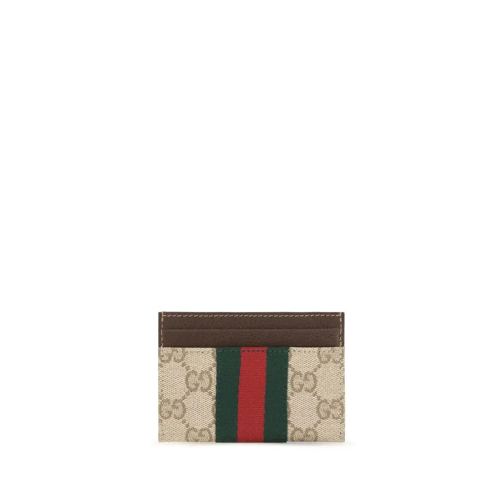 Portefeuille Gucci en toile beige