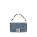 Sac bandoulière Fendi en raphia bleu