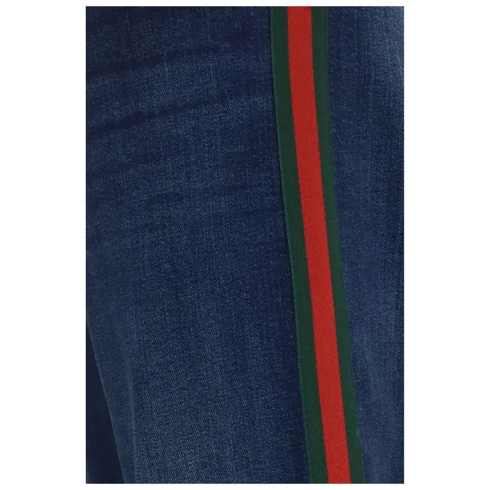 Jean évasé en coton bleu Gucci