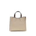 Sac à bandoulière Marni en cuir de veau beige Bos Taurus